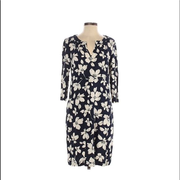 J Jill Floral Mid Sleeve Dress - Picture 1 of 12
